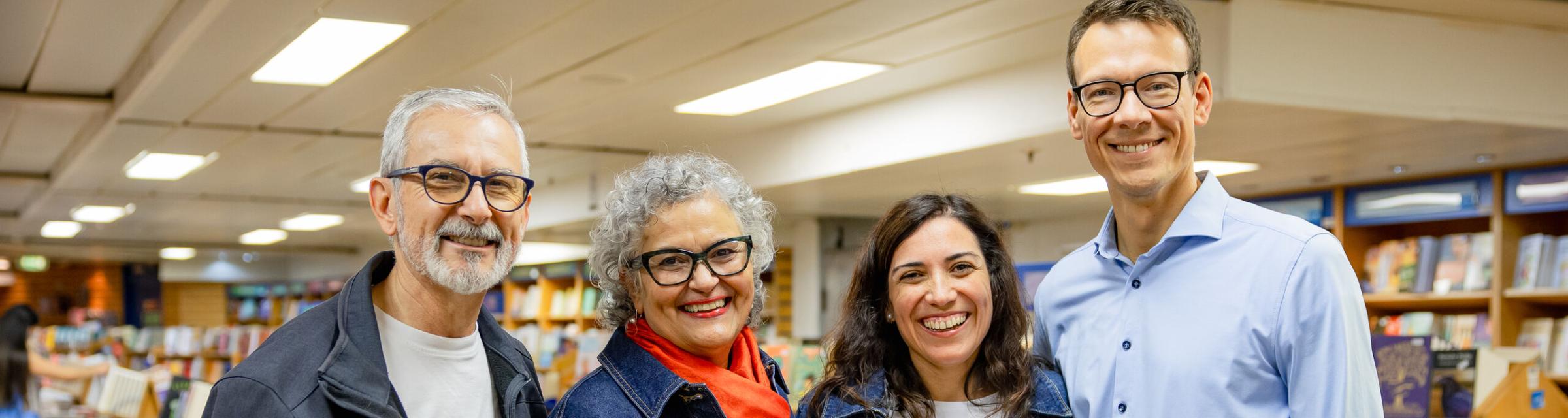Ships :: New and former directors of Logos Hope in the bookfair on board the ship. 